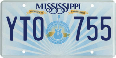 MS license plate YTO755