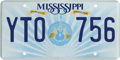 MS license plate YTO756