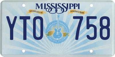 MS license plate YTO758