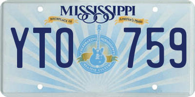 MS license plate YTO759