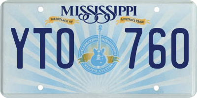 MS license plate YTO760
