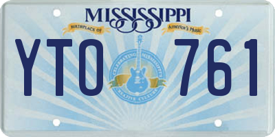 MS license plate YTO761