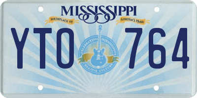 MS license plate YTO764