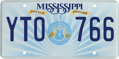 MS license plate YTO766
