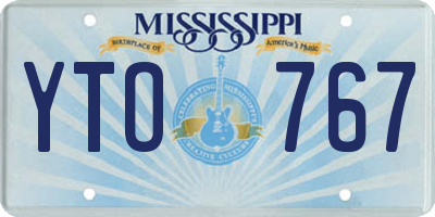 MS license plate YTO767