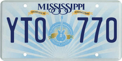 MS license plate YTO770