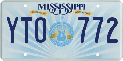 MS license plate YTO772