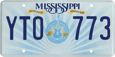 MS license plate YTO773