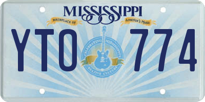 MS license plate YTO774