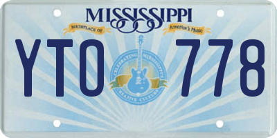 MS license plate YTO778