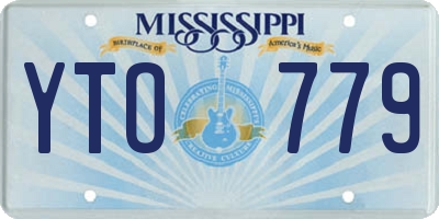 MS license plate YTO779