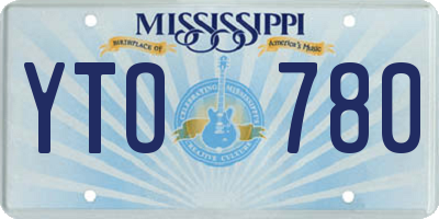 MS license plate YTO780