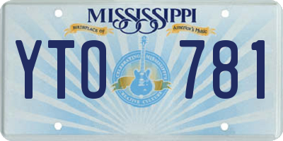 MS license plate YTO781