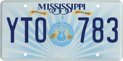 MS license plate YTO783