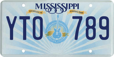 MS license plate YTO789