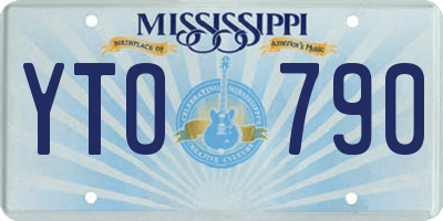 MS license plate YTO790