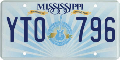 MS license plate YTO796