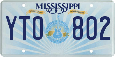 MS license plate YTO802