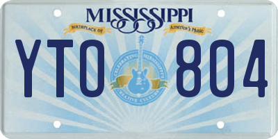 MS license plate YTO804