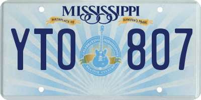 MS license plate YTO807