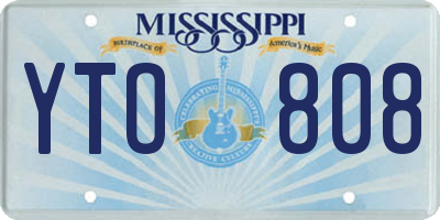 MS license plate YTO808