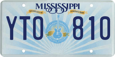 MS license plate YTO810