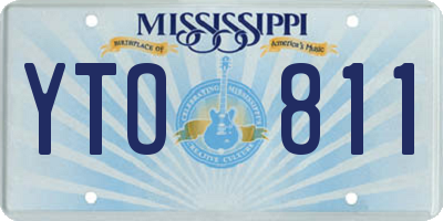 MS license plate YTO811