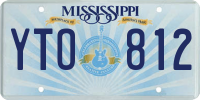 MS license plate YTO812