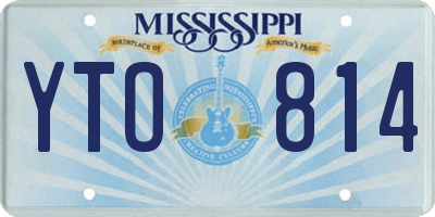 MS license plate YTO814
