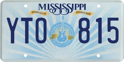MS license plate YTO815
