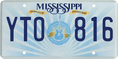 MS license plate YTO816
