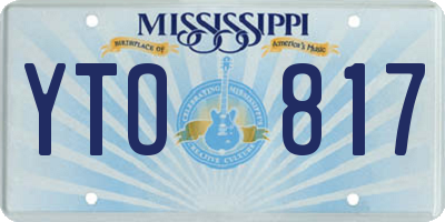 MS license plate YTO817