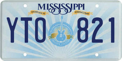 MS license plate YTO821