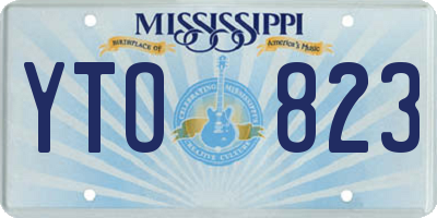MS license plate YTO823