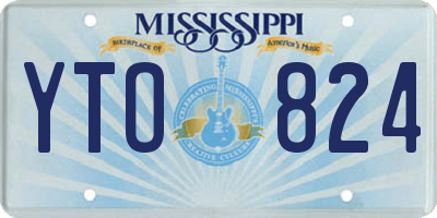 MS license plate YTO824