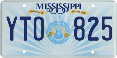 MS license plate YTO825