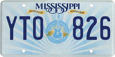 MS license plate YTO826