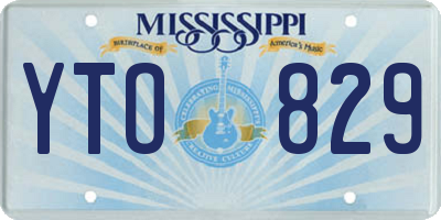 MS license plate YTO829