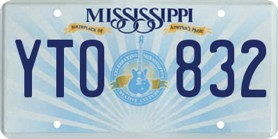 MS license plate YTO832