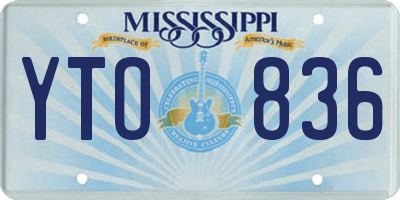 MS license plate YTO836