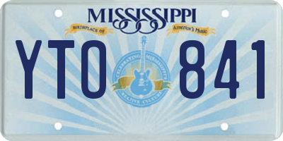 MS license plate YTO841