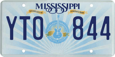 MS license plate YTO844