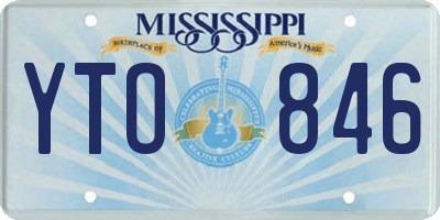 MS license plate YTO846