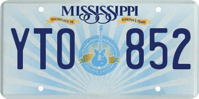 MS license plate YTO852