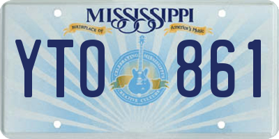 MS license plate YTO861