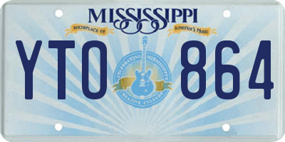 MS license plate YTO864