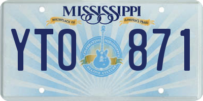 MS license plate YTO871
