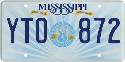 MS license plate YTO872