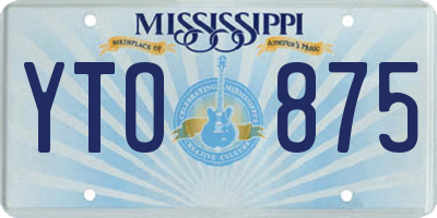 MS license plate YTO875