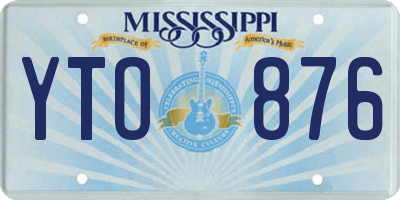 MS license plate YTO876